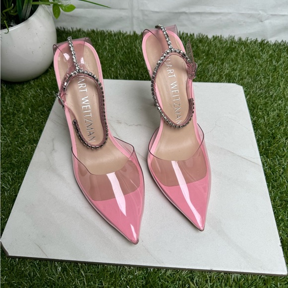 - Stuart Weitzman
Glam 100 Strap Pumps Color: Pink/Clear size 7 - Picture 9 of 15